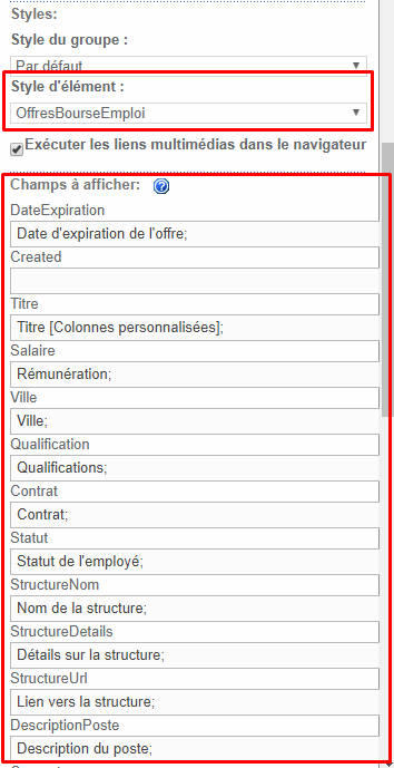 styles liste sharepoint