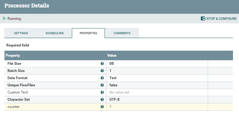 Cas d'usage Nifi GenerateFlowFile